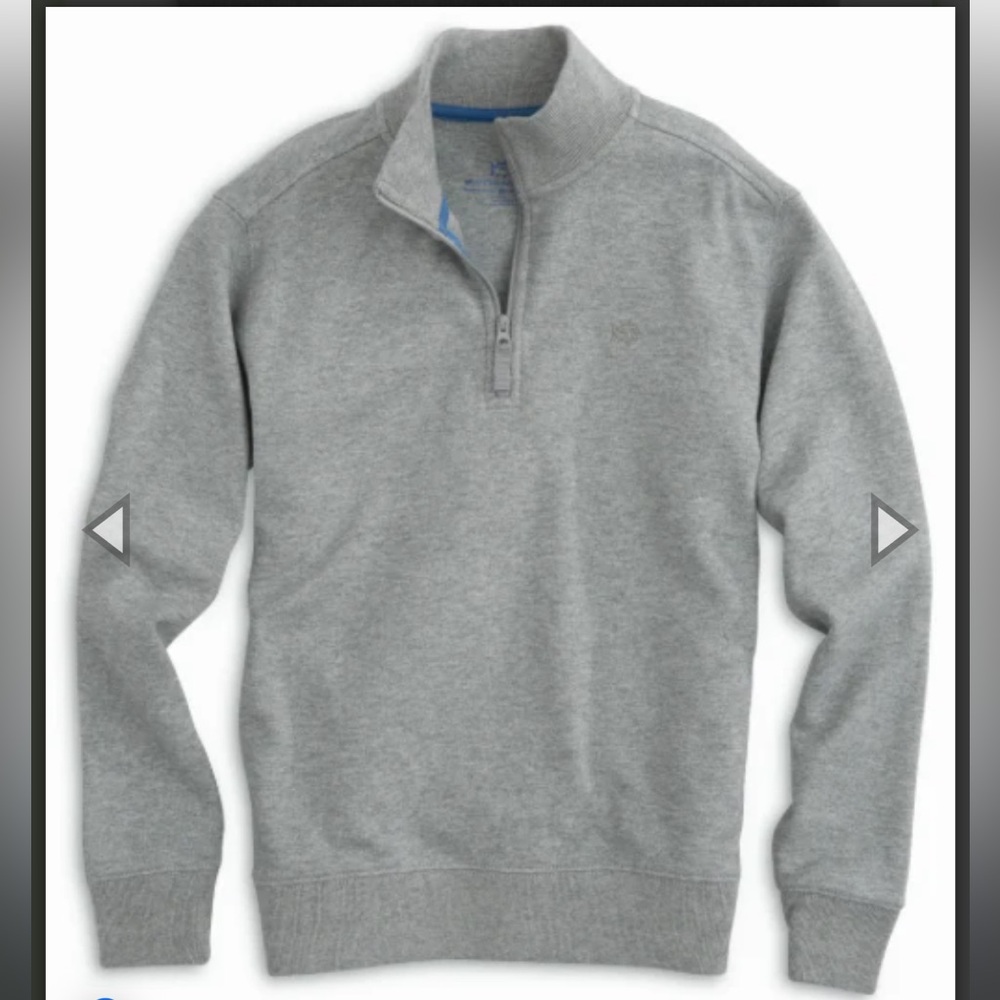 Southern Tide Heathered Skipjack 1/4 zip pullover boys size large NWT